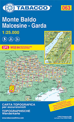 Wandel- fietskaart Monte Baldo Malcesine - Garda  Blad 063 / 1:25.000 (GPS)