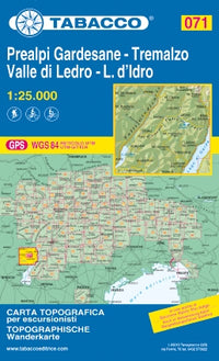 Wandelkaart Dolomiten Blad 071 - Prealpi Gardesane-Tremalso 1:25.000 (GPS) 2019