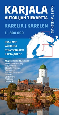 Wegenkaart KareliÃ«-Karjala 1:800.000