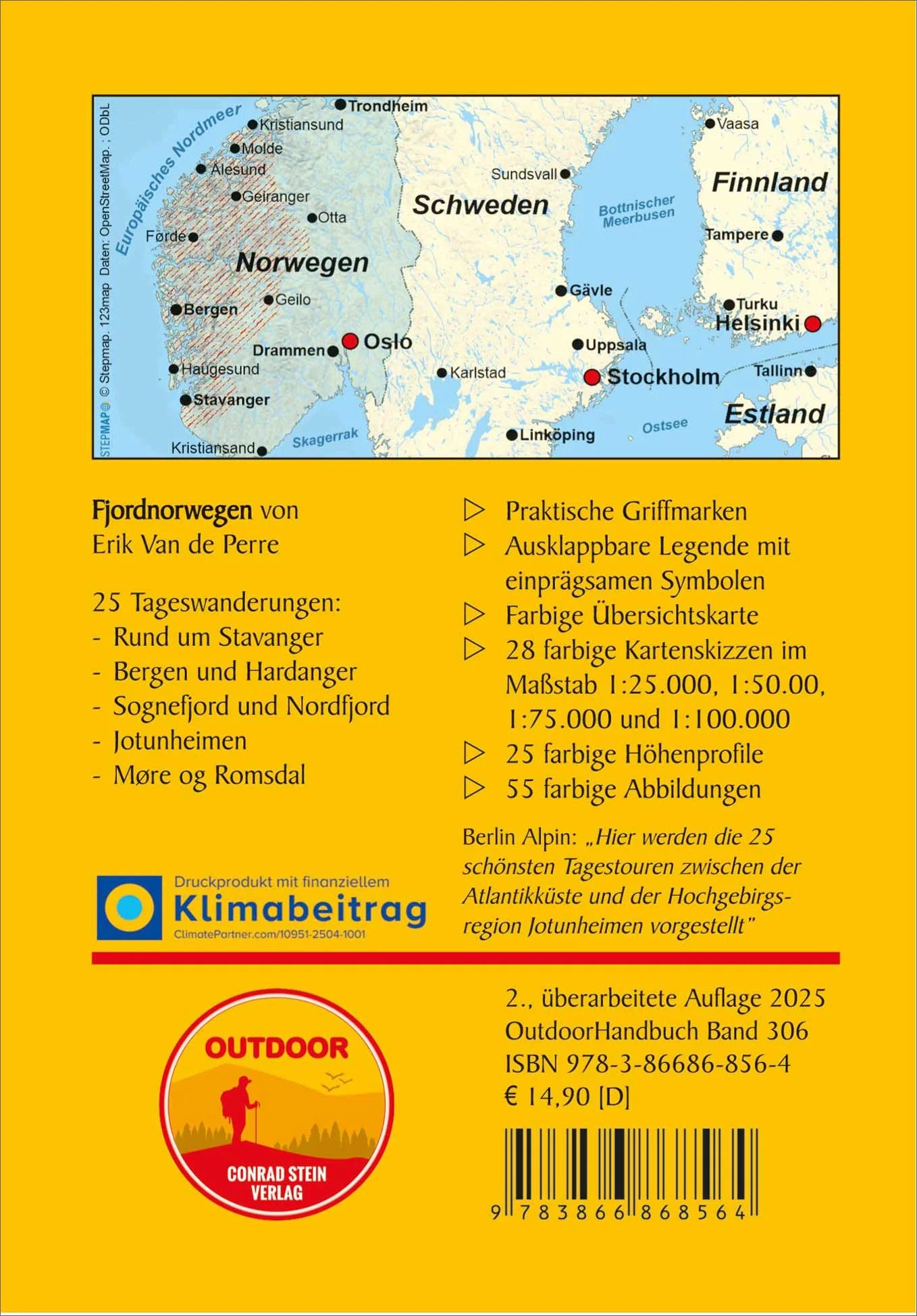 Wanderführer Fjordnorwegen 25 Touren (306) 2.A 2025