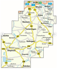 Fietskaart Landkreis Diepholz 1:50.000 (3.A 2025)