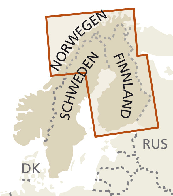 Landkaart Finland & Northern Scandinavia 1:875.000 6.A 2023