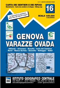 Wandelkaart Blad 16 - Genova 1:50.000