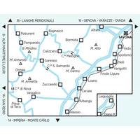 Wandelkaart Italië: Blad 15 - Finale Ligure, Alassio, Savona 1:50.000