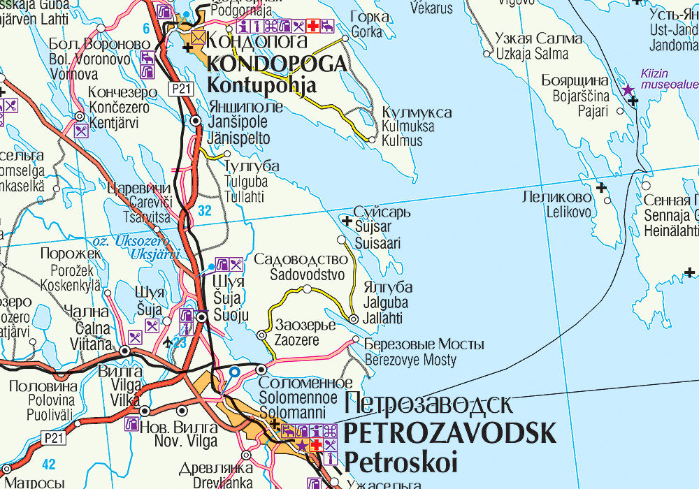 Wegenkaart Karelia«-Karjala 1:800.000