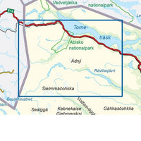 Fjällkartan Kungsleden-Abisko Turkart-Hiking Map 1:50.000