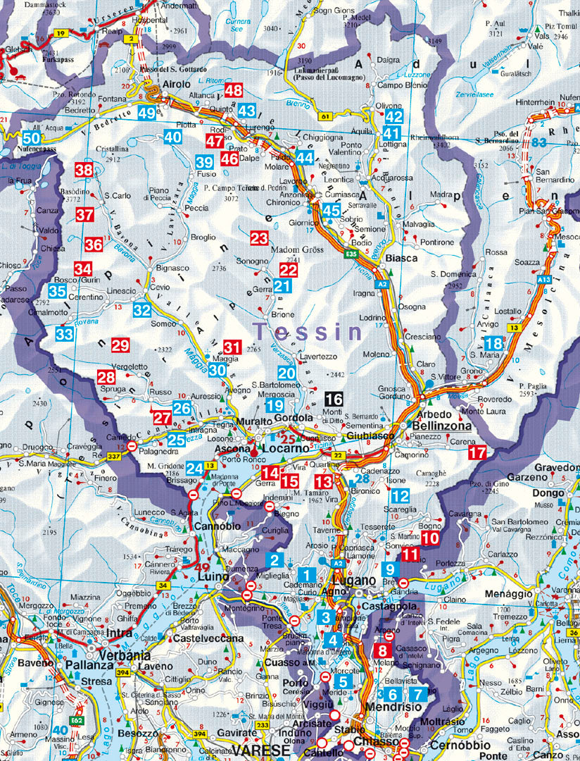 Rother Wanderführer Tessin 50 Touren  (10.A 2024)