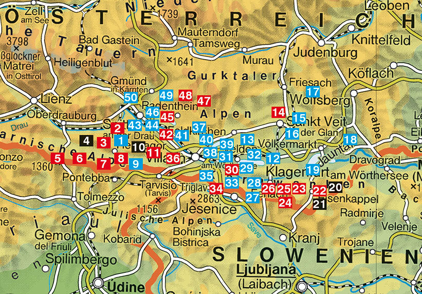 Rother Wanderführer Kärntner Seen 50 Touren   (8.A 2015)
