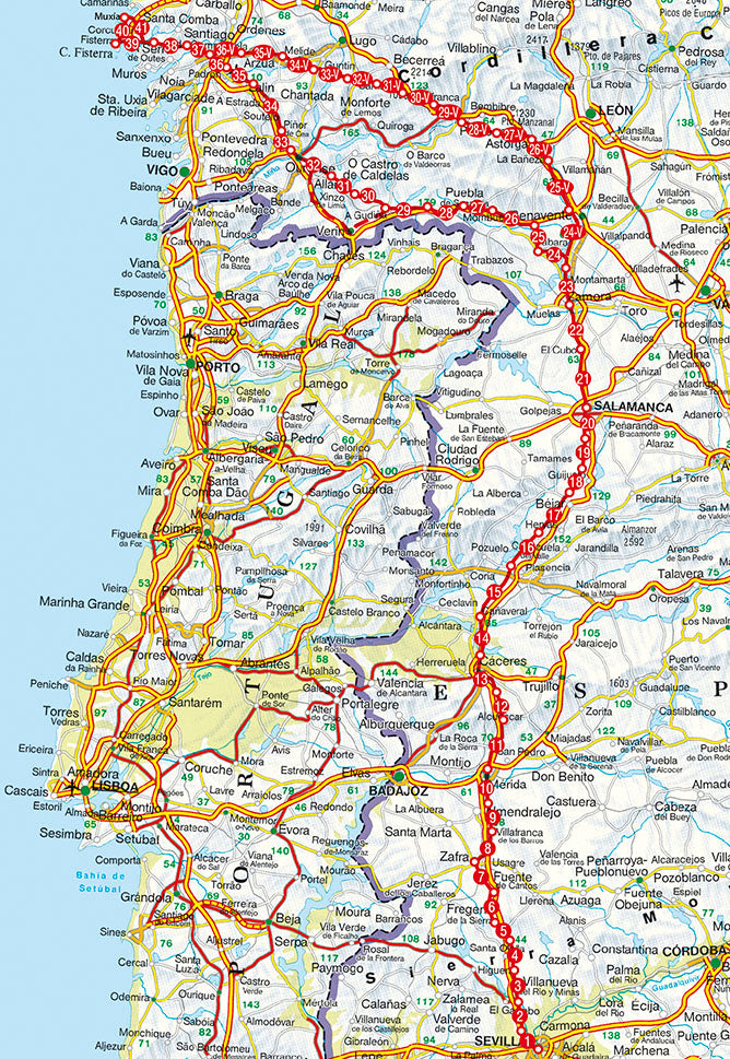 Rother Wanderführer Via de la Plata 54 Stages (3.A 2016)