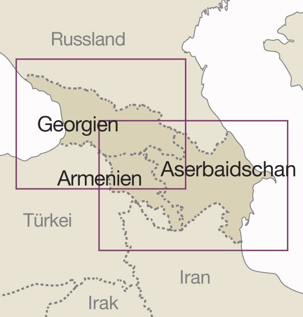 Wegenkaart Caucasus-Kaukasus 1:650.000 9.A 2018