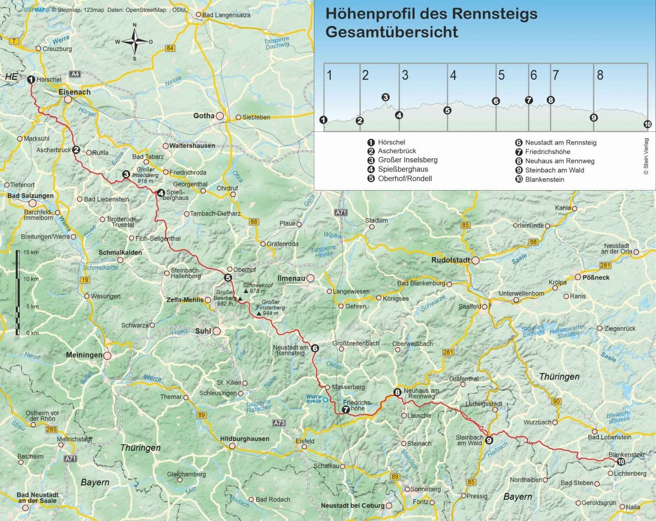 Wandelgids Thüringen: Rennsteig (113)