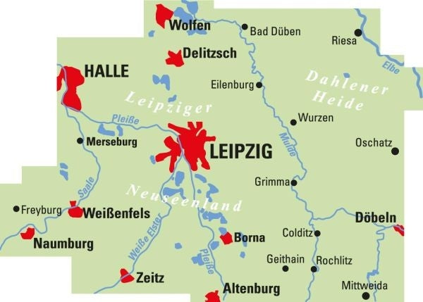 BVA-ADFC Regionalkarte Leipzig und Umgebung 1:75.000 (5.A 2024)