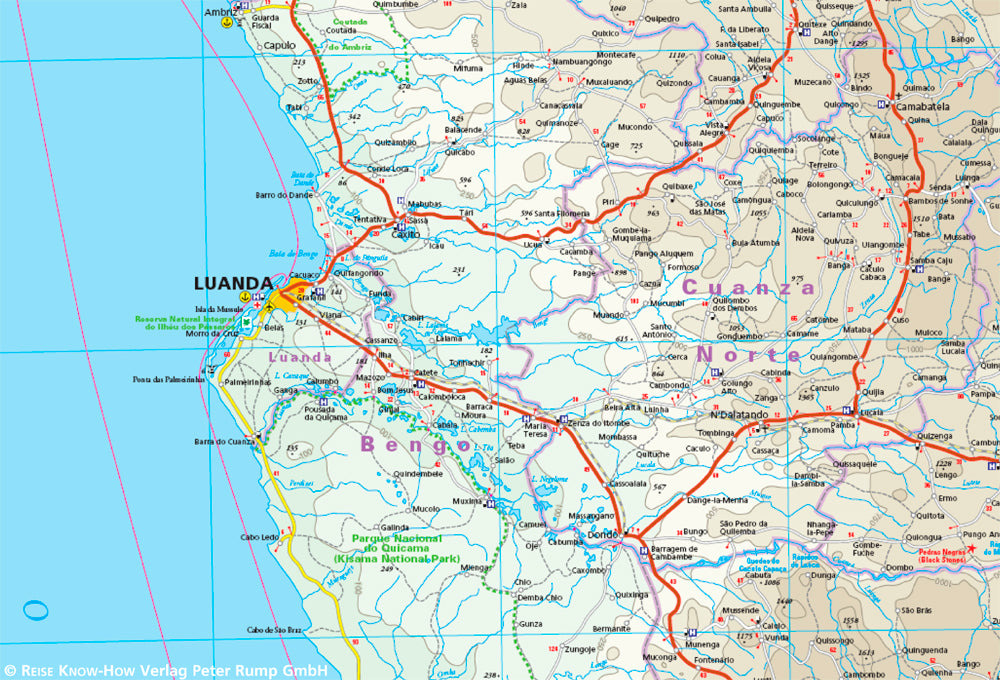 Landkaart Angola 1:1.4m 2.A 2016