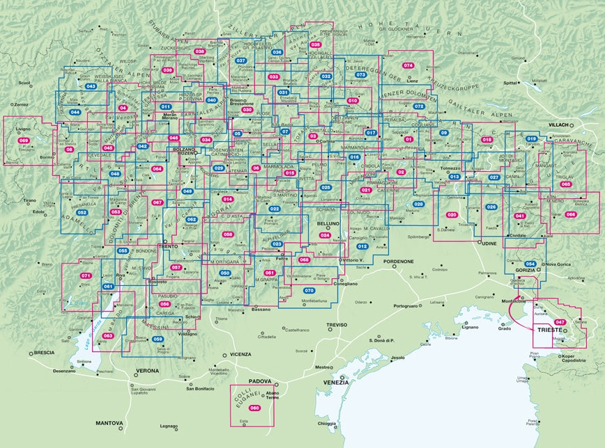 Wandelkaart Dolomiten Blad 071 - Prealpi Gardesane-Tremalso 1:25.000 (GPS) 2019