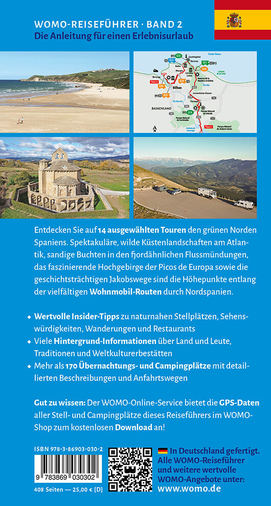 Campergids WoMo 2: Entdeckertouren mit dem Wohnmobil Nordspanien 10.A 2025