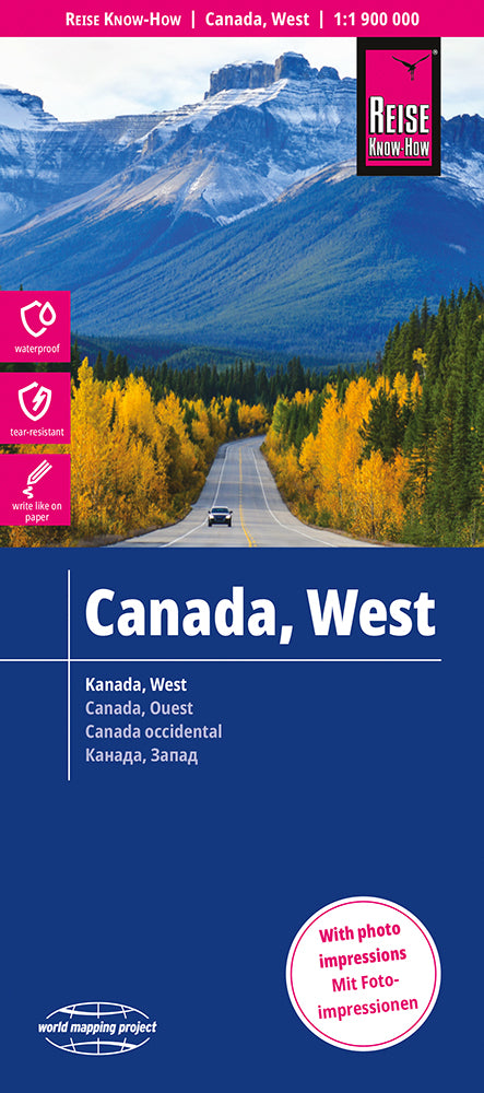 Wegenkaart Canada West 1:1,9m 9.A 2023