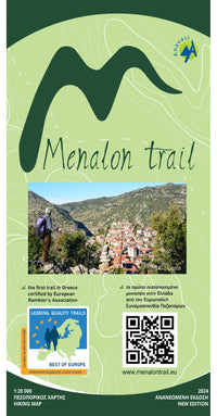 Wandelkaart Hiking Map Menalon Trail Map 1:20.000