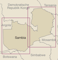 Landkaart Sambia 1:1.000.000  4.A 2024