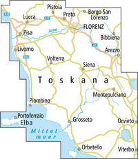 Fietskaart ADFC Radtourenkarte Toskana 1:150.000 (2023)