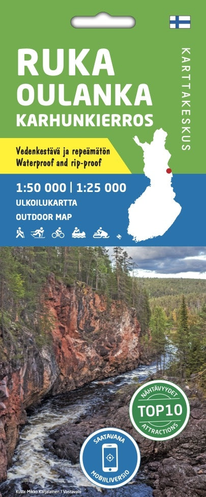Outdoor Map Ruka Oulanka Karhunkierros 1:50.000 | 1:25.000