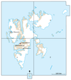 Kart Svalbard Nordauslandet 1:500.000 (Blad 4)