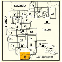 Blad 14 - San Remo Imperia Monte Carlo 1:50.000
