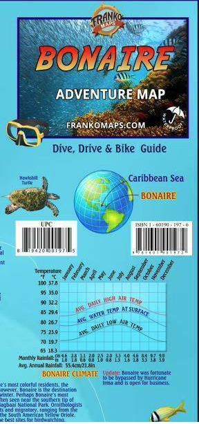 Bonaire Dive, Drive and Bike Map