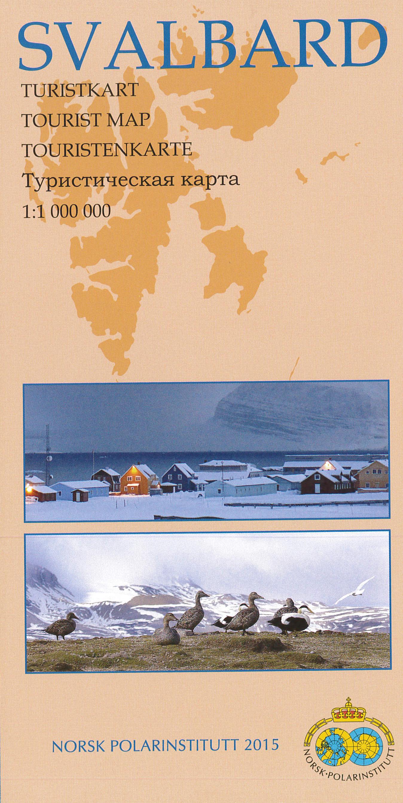Tourist Map Svalbard - Spitsbergen 1:1m (2015)