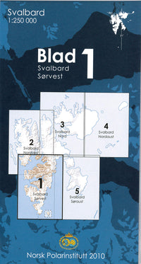 Svalbard SÃ¸rvest 1:250.000 (Blad 1)