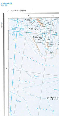 Kart Svalbard SÃ¶re Del 1:500.000 (Blad 1)