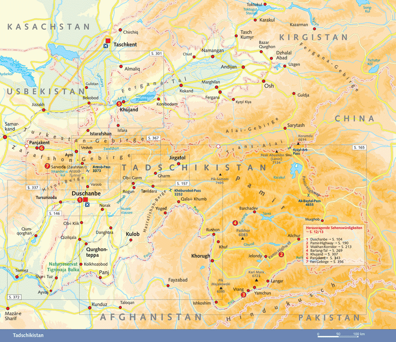 Reisgids Tadschikistan - mit Duschanbe, Pamir und Fan-Gebirge 4.A 2025