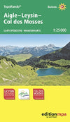TopoRando Aigle-Leysin-Col des Mosses 1:25.000