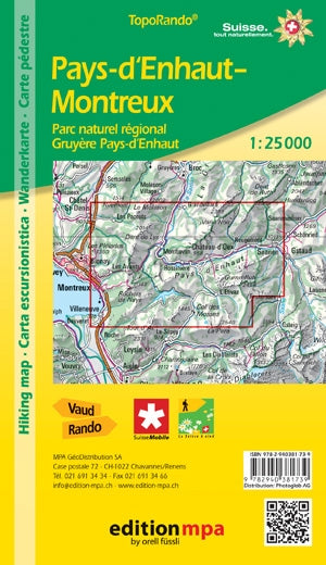 TopoRando Pays D'Enhaut-Montreux 1:25,000