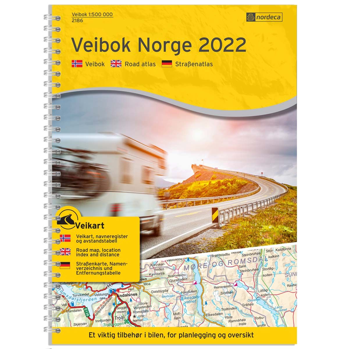 Wegenatlas/Veibok Noorwegen-Norge 1:500.000 2022