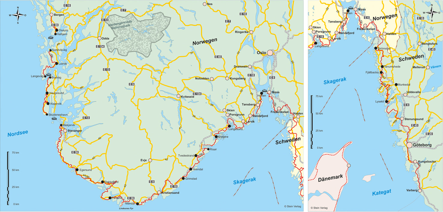 Schweden-Norwegen: Nordseeküstenradweg (228) 3.A 2023