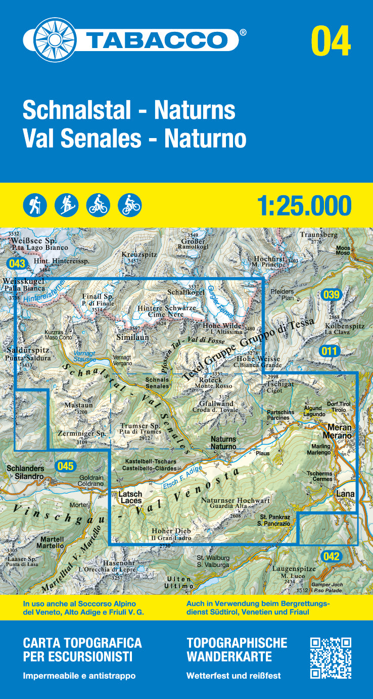 Wandelkaart Dolomiten Blad 04 - Val Senales-Naturno (GPS) 2026