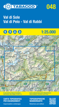 Wandelkaart Dolomiten Blad 048 Val di Sole Val di Peio - Val di Rabbi 1:25.000
