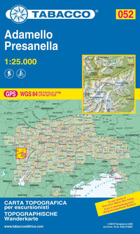 Wandelkaart Dolomiten Blad 052 Adamello Presanella (GPS) 2020