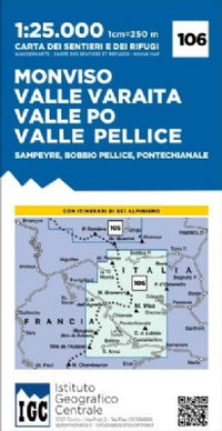 Hiking map Italian Alps Sheet 106 - Monviso 1:25,000