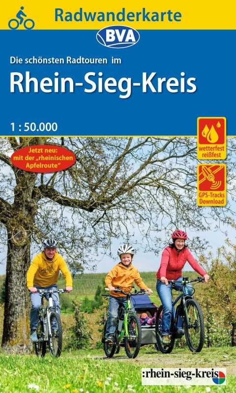 Cycling map BVA-Radwanderkarte Rhein-Sieg-Kreis 1:50,000 (4.A 2019)