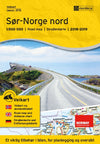 Wegenkaart-StraÃŸenkart-Roadmap-Veikart SÃ¸r-Norge nord 1:500.000 2018-2019