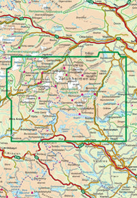 Hiking map Turkart Jotunheimen 1:100,000 (2016)