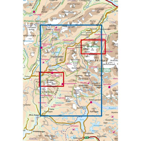 Wandelkaart Turkart Jotunheimen Vest 1:50.000 (2022)
