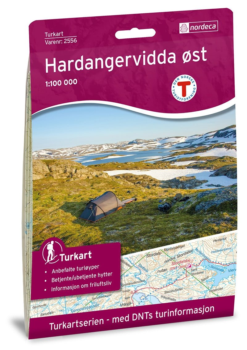 Hiking map-Turkart Hardangervidda East 1:100,000