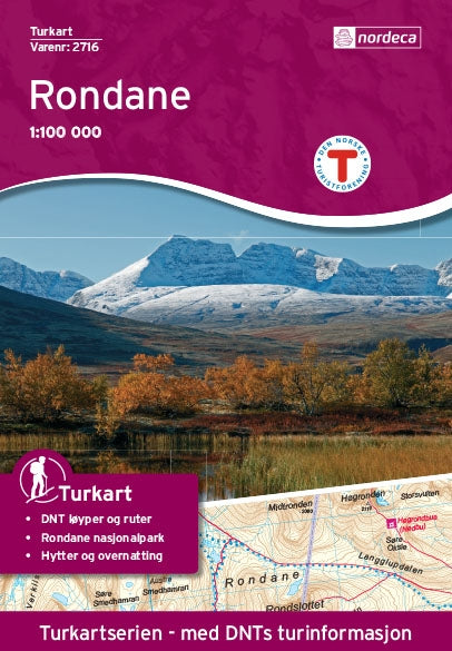 Hiking map Norway Turkart Rondane 1:100,000 (2018)