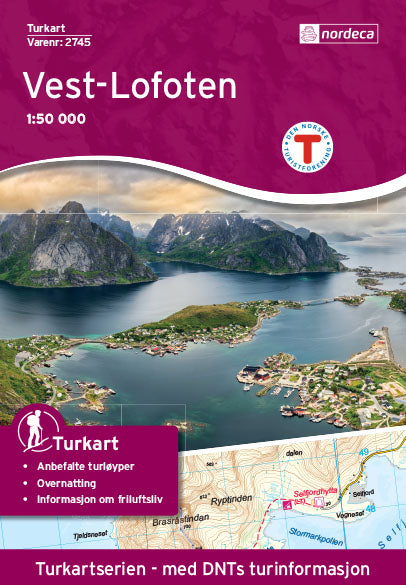 Hiking map Norway/ Turkart Vest-Lofoten 1:50,000 (2016)