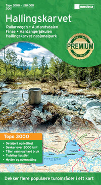 Wandelkaart Topo 3000 Hallingskarvet Nasjonalpark 1:50.000 (2016)