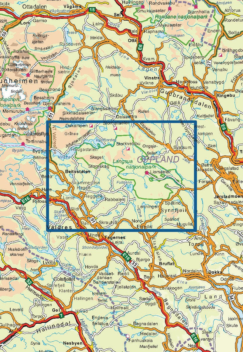 Hiking map Topo 3000 Langsua 1:50,000 (2017)