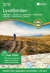 Wandelkaart Topo 3000 Lysefjorden 1:50.000 (2016)