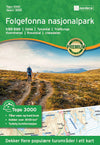Walking map Topo 3000 Folgefonna nasjonalpark 1:50,000 (2017)